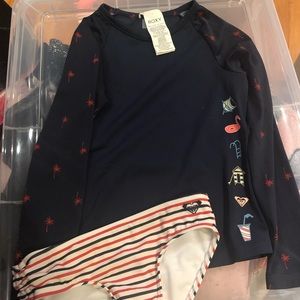 Roxy rash guard set - never worn